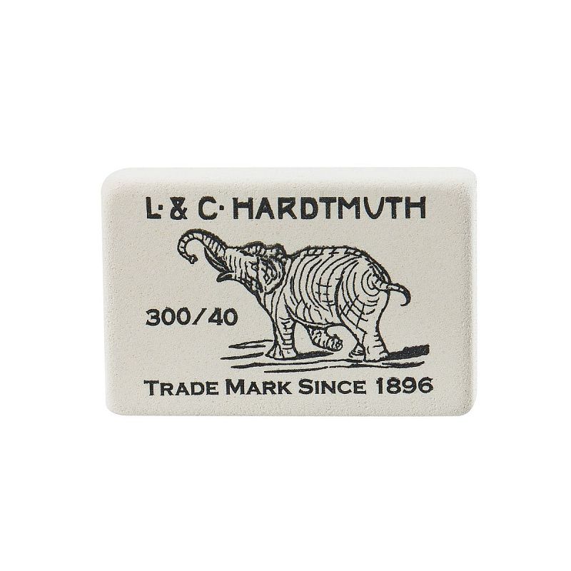 Ластик Koh-I-Noor "Elephant" 300/60, прямоугольный, натуральный каучук, 31*21*8мм, ч/б 