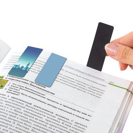 Закладки для книг МАГНИТНЫЕ, "MIX 3", набор 30 шт., 60x20 мм, BRAUBERG, 113179 