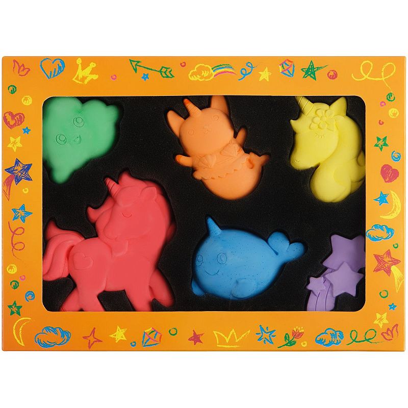 Мелки фигурные для асфальта Мульти-Пульти,, цветные, 6шт., 6цв., картонная упаковка с окном 