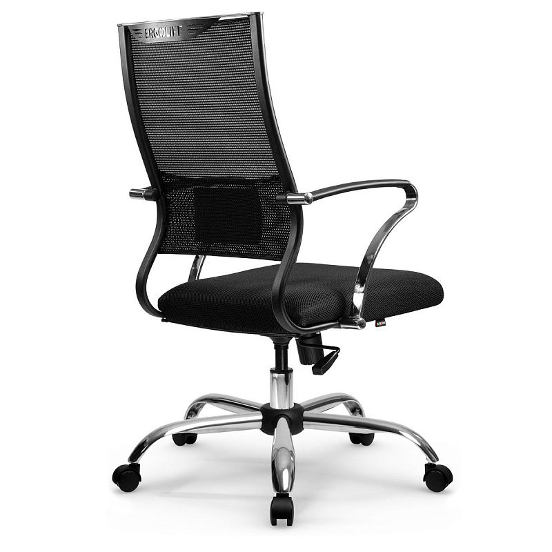 Кресло руководителя Метта Sit Air B2-290K, ткань-сетка черная, механизм качания, хром