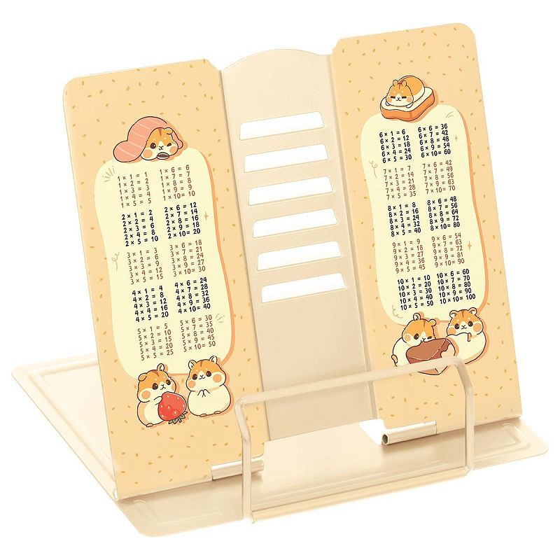 Подставка для книг СТАММ, металлическая, регулируемый угол наклона, "Хомяки"