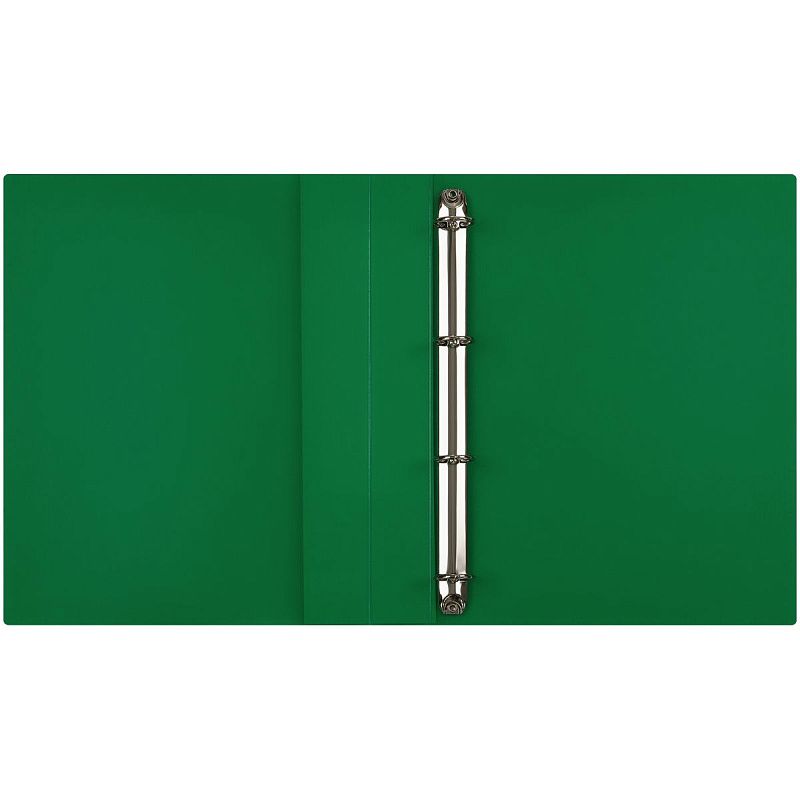 Папка на 4 кольцах СТАММ "Кристалл" А4, 25мм, 700мкм, пластик, зеленая 