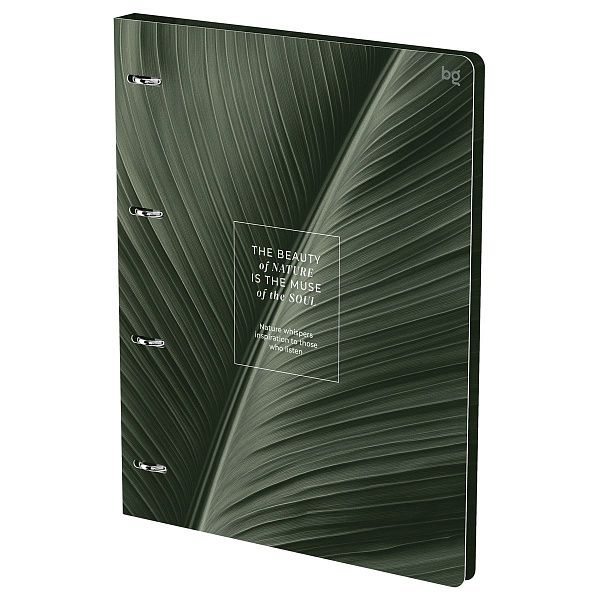 Тетрадь на кольцах А4, 120л., BG "Nature", картон, матовая ламинация
