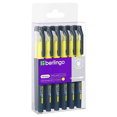 Текстовыделитель Berlingo "Textline HL450" желтый, 0,5-4мм 