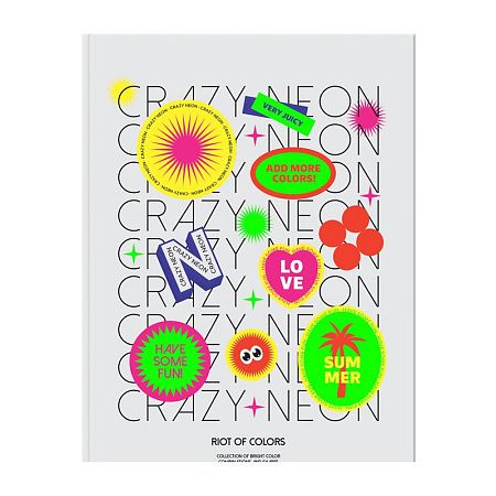 Бизнес-блокнот А6, 64л., ЛАЙТ, BG "Crazy neon", глянцевая ламинация, неоновая краска