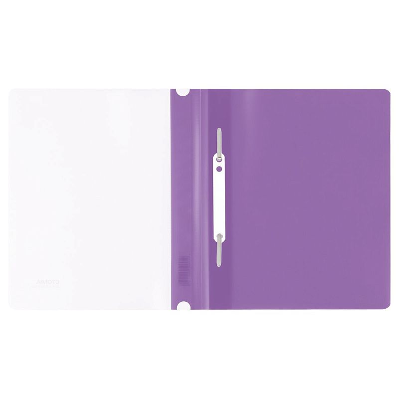 Папка-скоросшиватель пластик. СТАММ А5, 180мкм, фиолетовая с прозр. верхом 