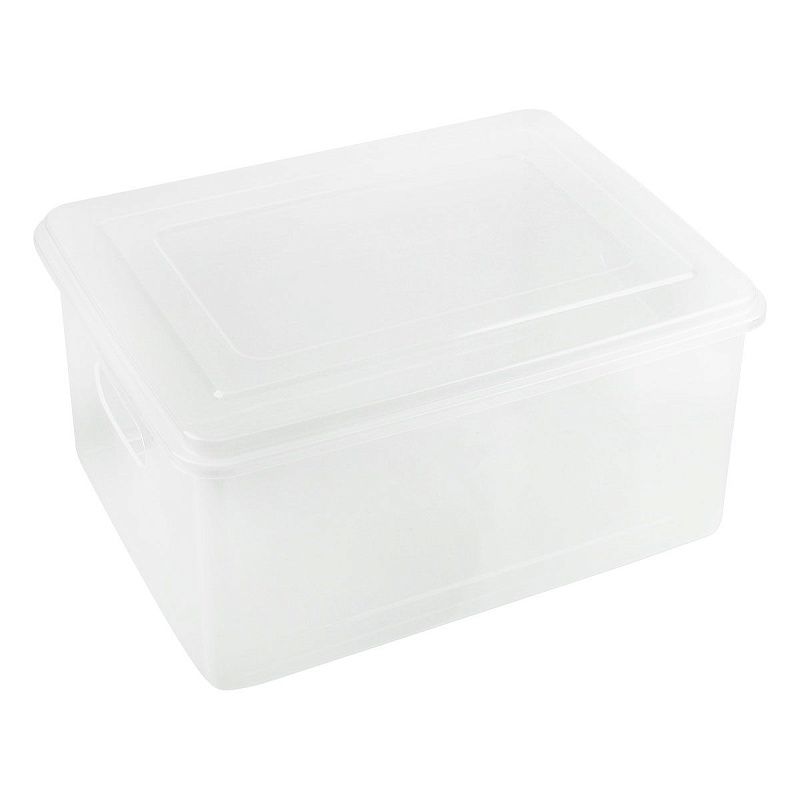 Контейнер для документов СТАММ А4, 260*330*160мм, пластик., прозрачный 