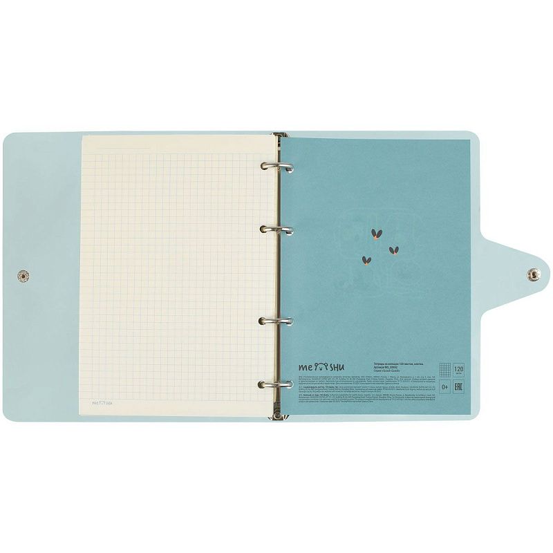 Тетрадь на кольцах 120л., А5, клетка MESHU "Quack-Quack", с пластиковой обложкой