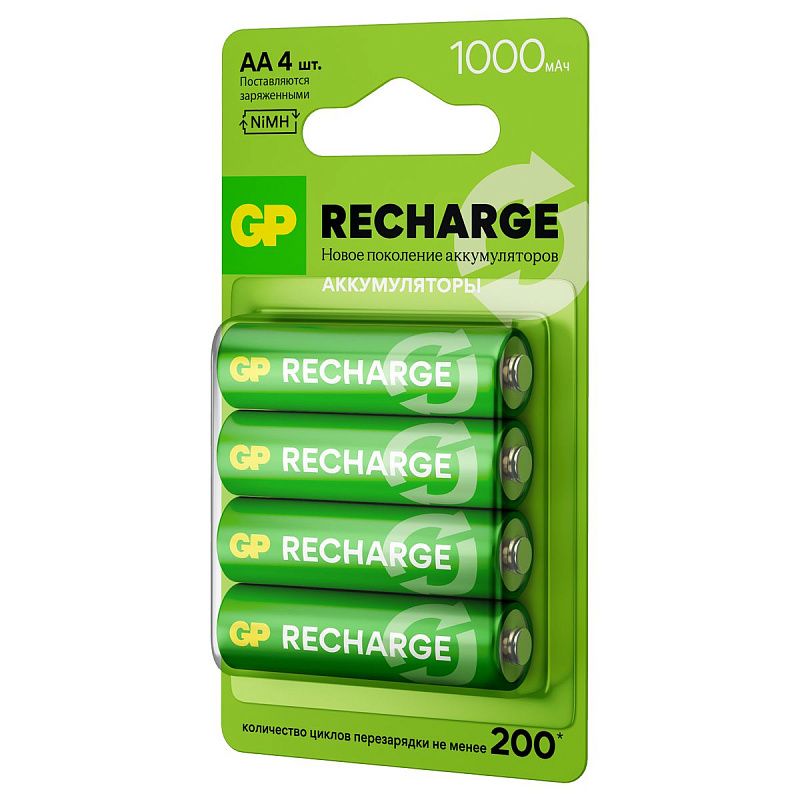 Аккумулятор GP AA (HR06) 1000mAh 4BL
