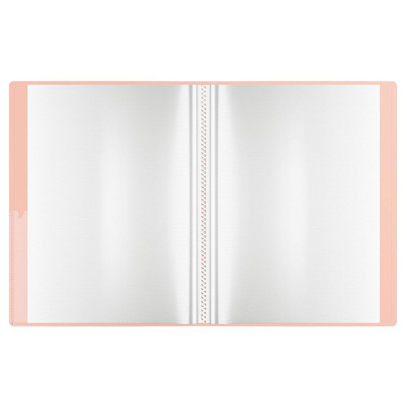 Папка с 20 вкладышами Berlingo "Soft Touch Pro", 17мм, 700мкм, с внутр. карманом, зеленая, внутр. розовая, софт-тач 