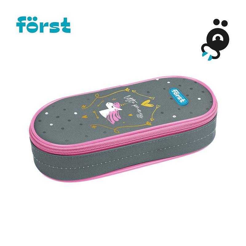 Пенал корпусный 1 отделение, 220*90*45 Först "Little princess", полиэстер 