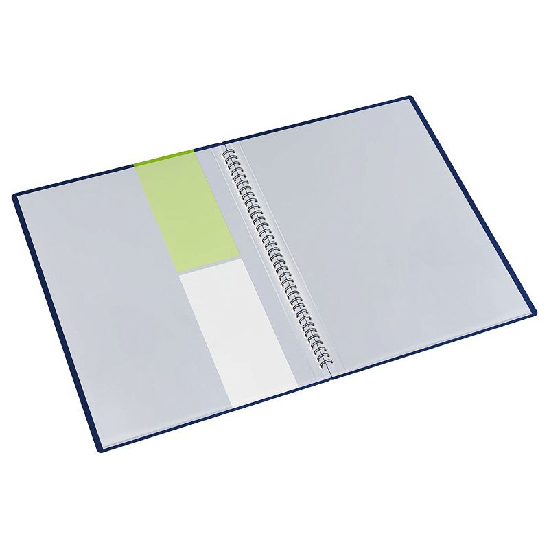 Папка с 20 вкладышами на гребне СТАММ "Диагональ" А4, 14мм, 700мкм, пластик, сапфир 