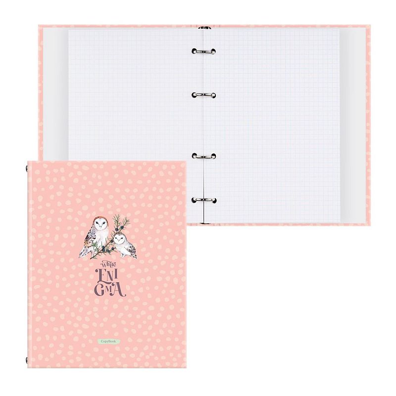 Тетрадь на кольцах А5, 120л., BG "White enigma", матовая ламинация