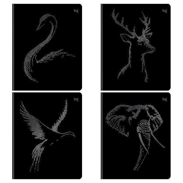 Тетрадь 48л., А5, клетка BG "Точечный мир", тиснение фольгой