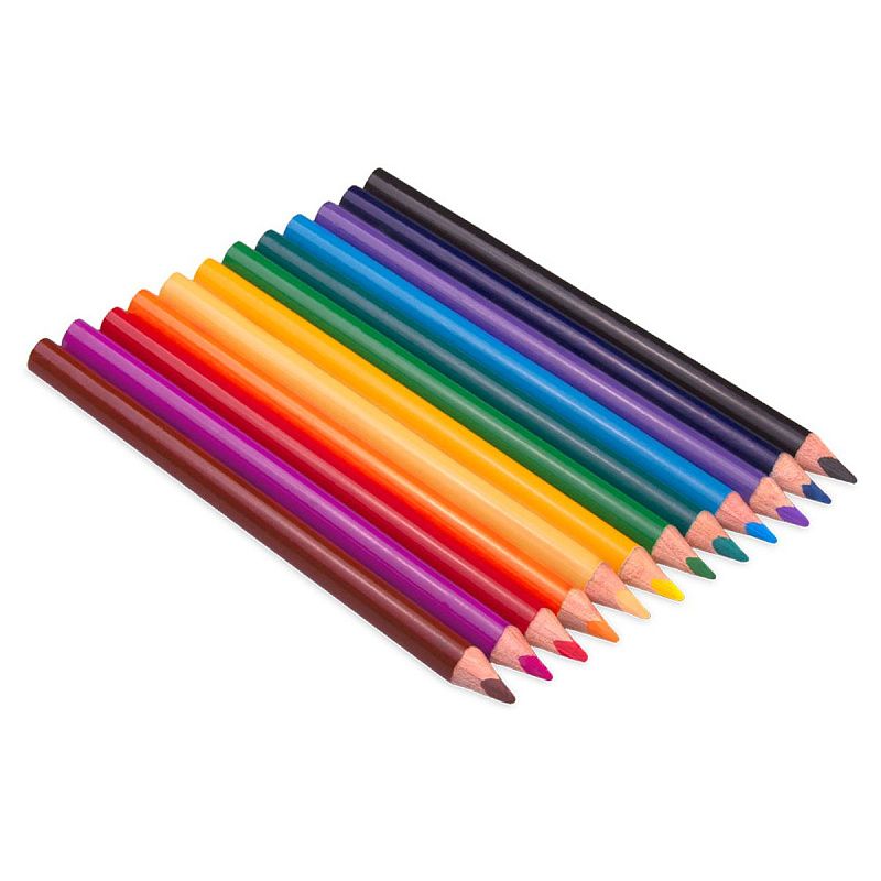 Карандаши цветные JOVI "Maxi", 12цв., трехгран., утолщенные, заточен., картон, европодвес