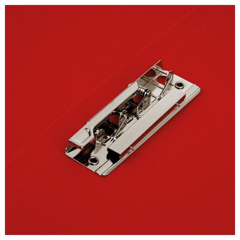 Папка с боковым зажимом СТАММ А4, 14мм, 500мкм, пластик, красная 