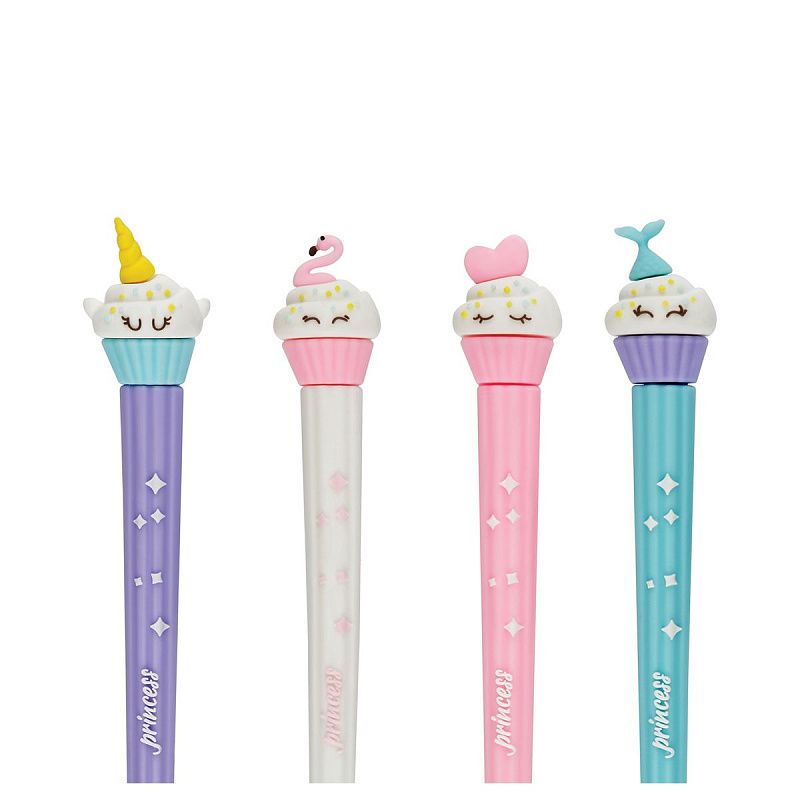 Ручка шариковая MESHU "Big Princess Cake", синяя, 0,7мм, корпус ассорти, с топпером 