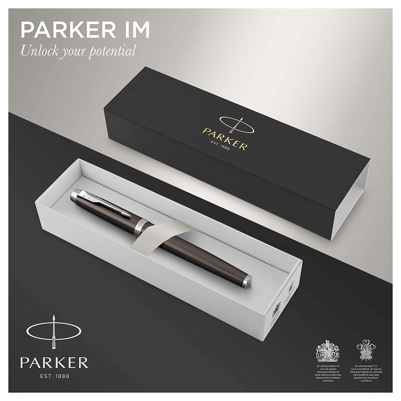 Ручка перьевая Parker "IM Dark Expresso CT" синяя, 0,8мм, подарочная упаковка 