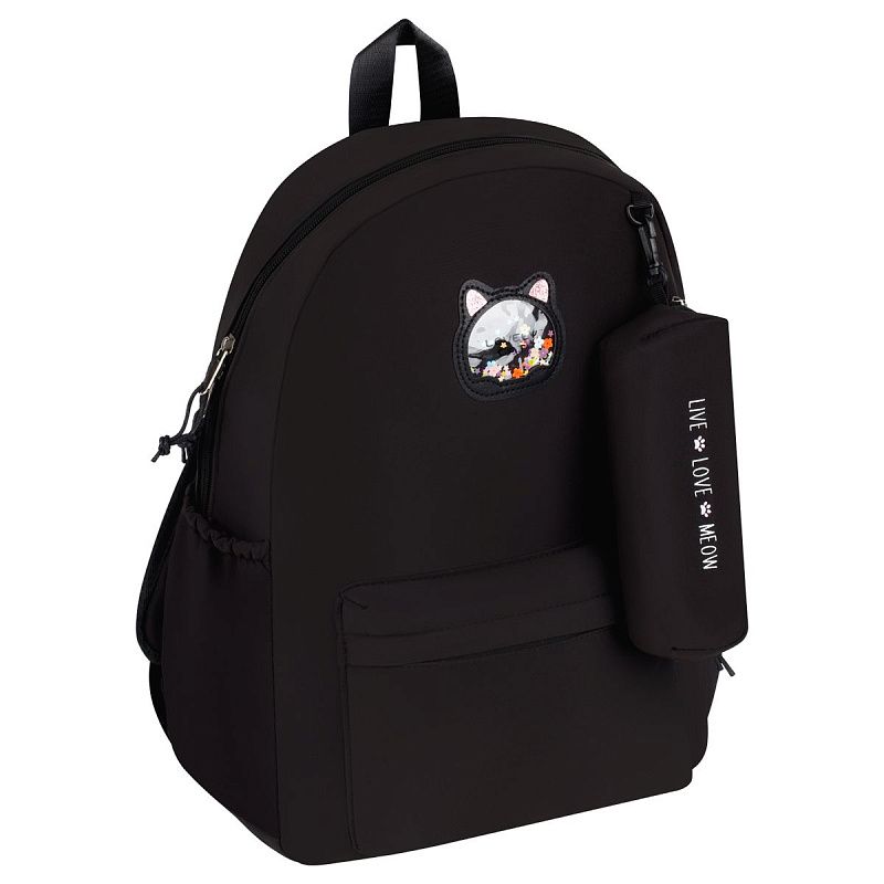 Рюкзак MESHU "Shiny", 43*30*13см, 1 отделение, 3 кармана, уплотненная спинка, в комплекте пенал 19,5*4*5см