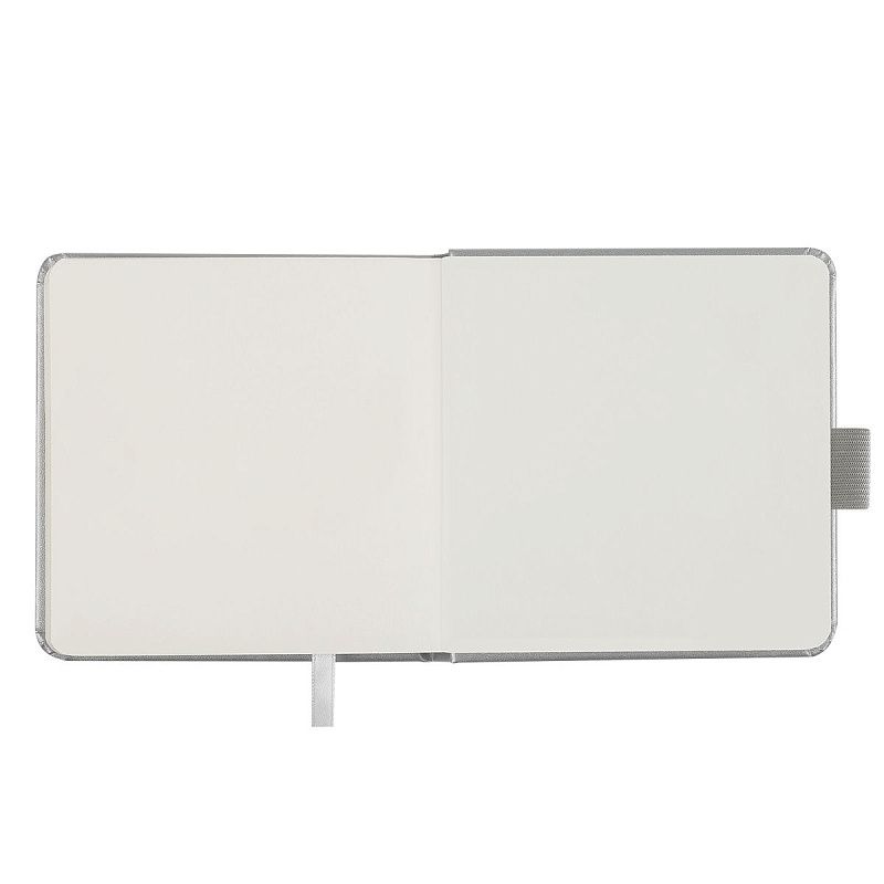 Скетчбук 100л., 120*120 Гамма "Студия", серебро, твердая обложка, на резинке, слоновая кость, 110г/м2