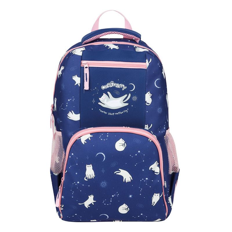Рюкзак ArtSpace School "Cat curious", 44*31*16см, 1 отделение, 4 кармана, уплотн. спинка 