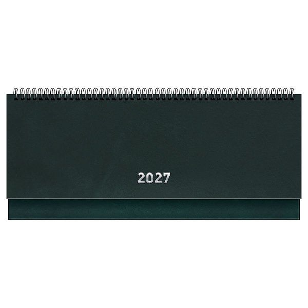 Планинг датированный 2027г., 64л., 285*100, бумвинил, BG, зелёный