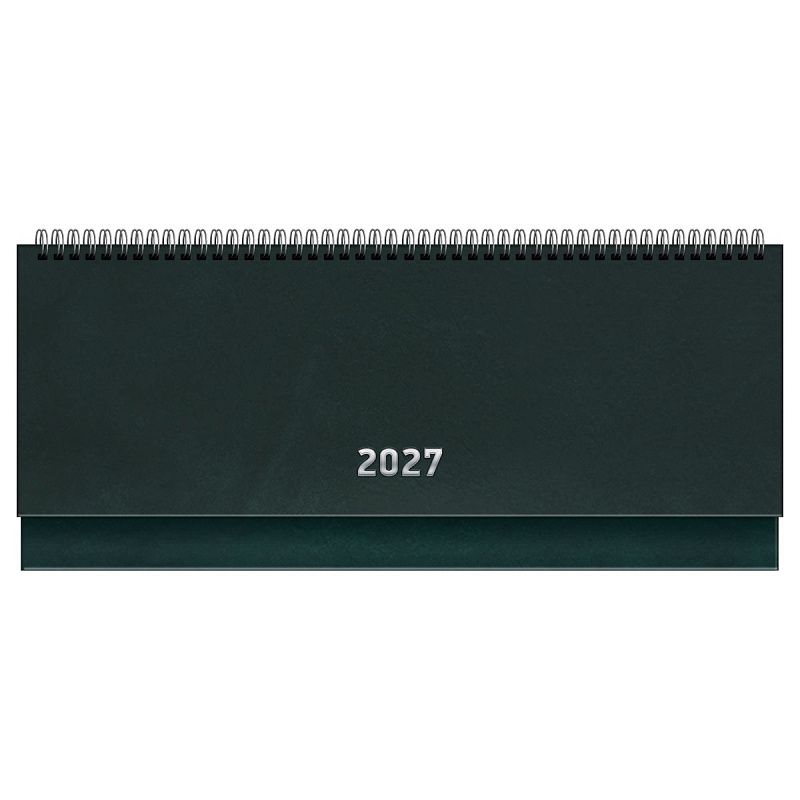 Планинг датированный 2027г., 64л., 285*100, бумвинил, BG, зелёный