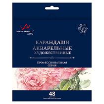 Карандаши акварельные художественные Vista-Artista "Gallery", 48цв., заточен., картон, европодвес Карандаши акварельные художественные Vista-Artista "Gallery", 48цв., заточен., картон, европодвес