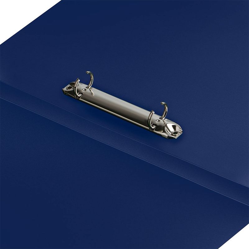 Папка на 2 кольцах СТАММ "Диагональ" А4, 25мм, 700мкм, пластик, сапфир 