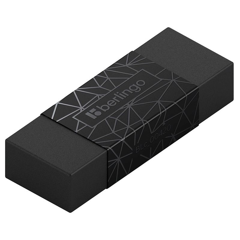 Ластик Berlingo "DoubleBlack", прямоугольный 50*18*10мм 