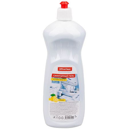 Чистящее средство OfficeClean Professional "Санитарный гель. Лимон", кислота, пуш-пул, 1л 