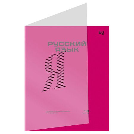 Тетрадь предметная 48л. BG "Перфокарта" - Русский язык, пластиковая обложка