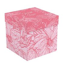 Коробка складная подарочная MESHU "Flowers", (15*15*15см)