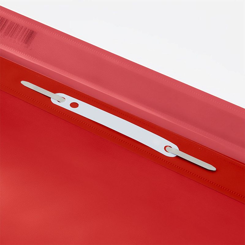 Папка-скоросшиватель пластик. перф. СТАММ А4, 160мкм, красная с прозр. верхом 