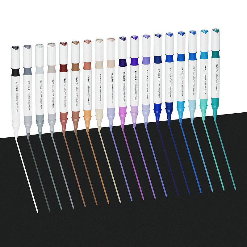 Маркеры акриловые Гамма "Классические", двухцветные, 36шт., 72 цв., пластик.бокс