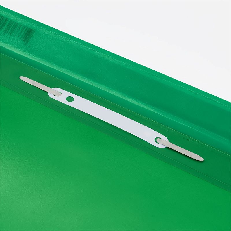 Папка-скоросшиватель пластик. перф. СТАММ А4, 160мкм, зеленая с прозр. верхом 