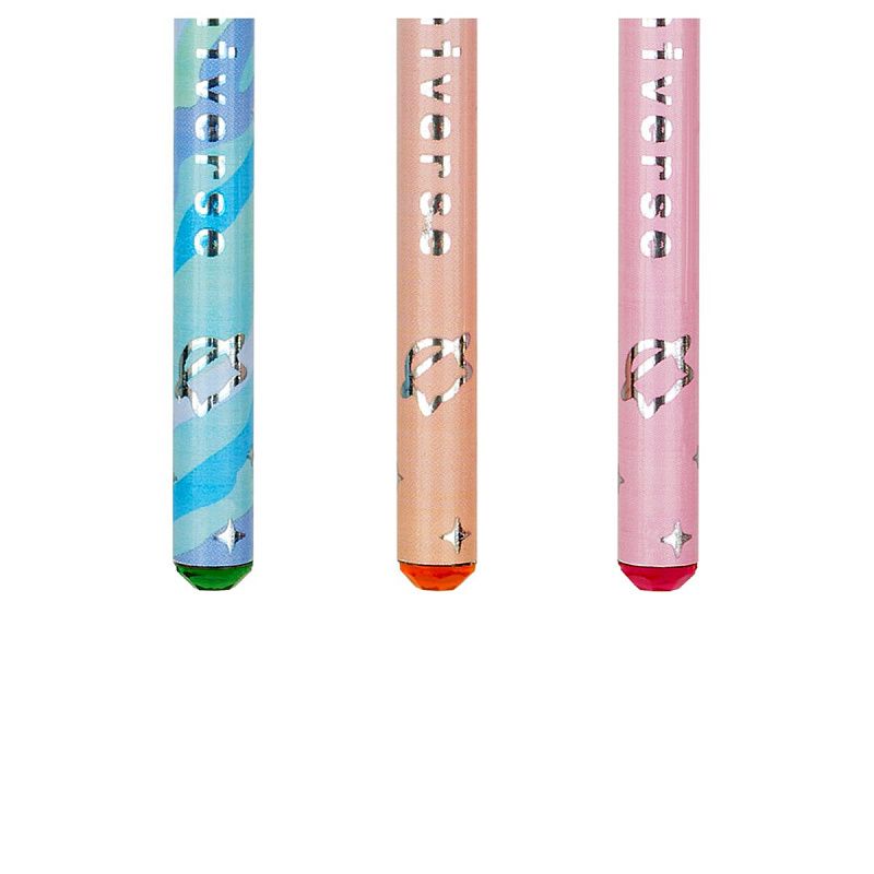 Карандаш ч/г MESHU "Meowspace", HB, заточен., c фольгированием, стразы на топе, без ластика, ассорти, туба 