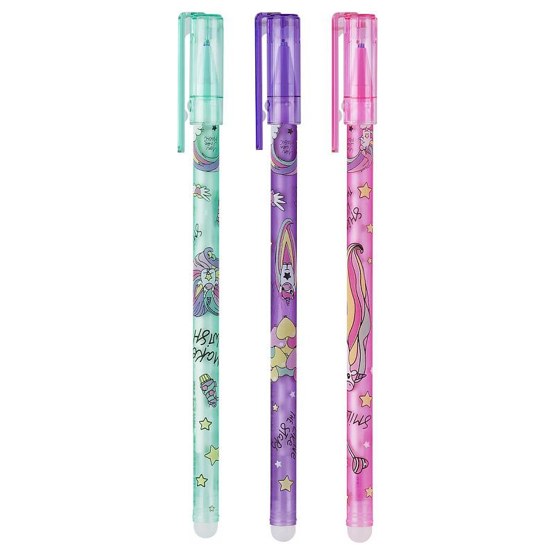 Ручка гелевая стираемая MESHU "Flying unicorn" синяя, 0,5мм, корпус ассорти 