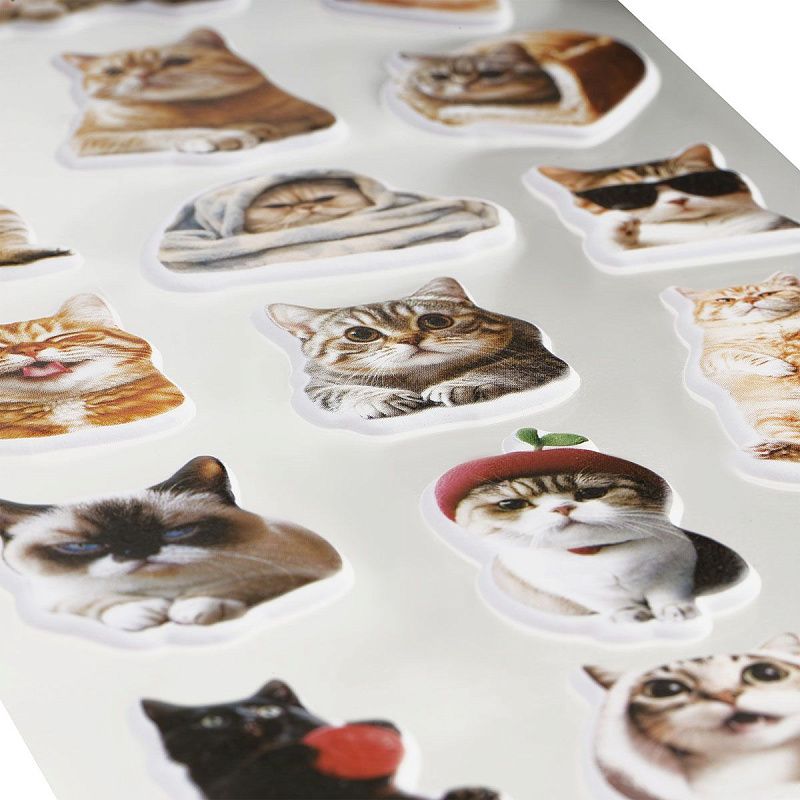 Наклейки объемные MESHU "Wow Cat", 10*23см, инд. уп., европодвес
