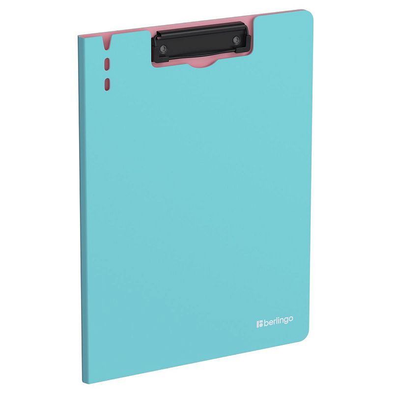 Папка-планшет с зажимом Berlingo "Haze" А4, пластик (полифом), 1800мкм, голубая