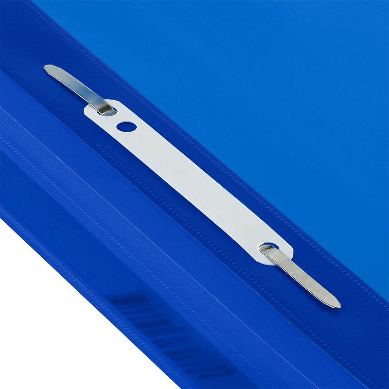 Папка-скоросшиватель пластик. СТАММ, А5, 180мкм, синяя с прозр. верхом 