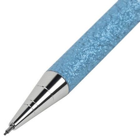 Карандаш механический 0,5 мм + грифели HB 12 штук на блистере, BAUBERG "OCEAN BLUE", 181970 