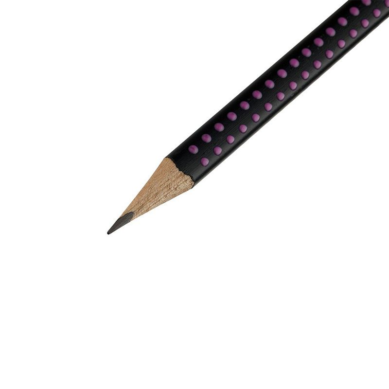 Карандаш ч/г Faber-Castell "Grip 2001 Two Tone", HВ, заточен., черный/розовый 