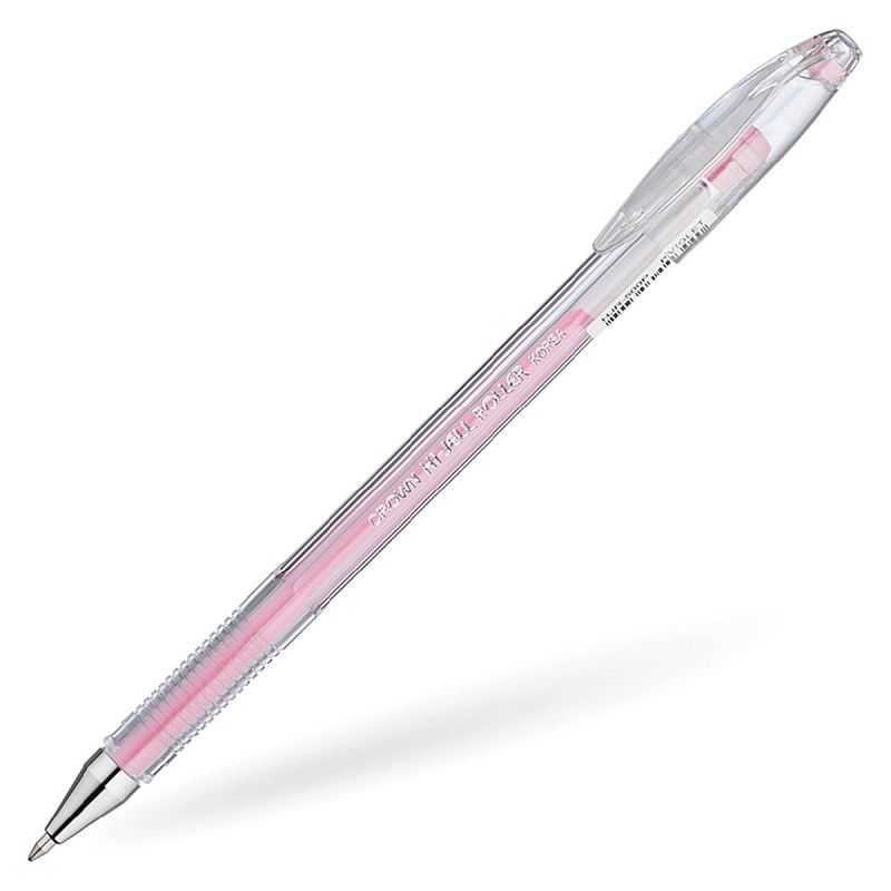 Ручка гелевая Crown "Hi-Jell Pastel" розовая пастель, 0,8мм 