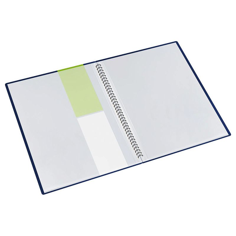 Папка с 30 вкладышами на гребне СТАММ "Диагональ" А4, 17мм, 700мкм, пластик, сапфир 