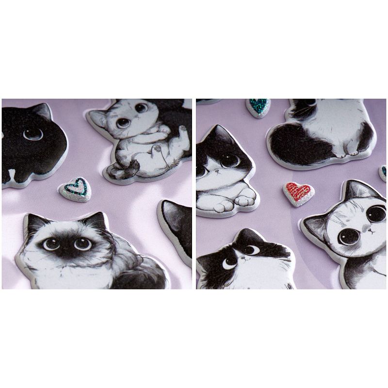 Наклейки объемные MESHU "Furrr", 10*23см, инд. уп., европодвес