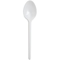 Ложки одноразовые столовые OfficeClean, набор 100шт., стандарт, ПС, белые, 16,5см