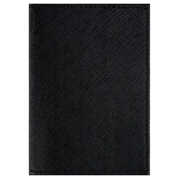 Обложка для паспорта OfficeSpace экокожа, текстура Диагональ, подклад экокожа, черный