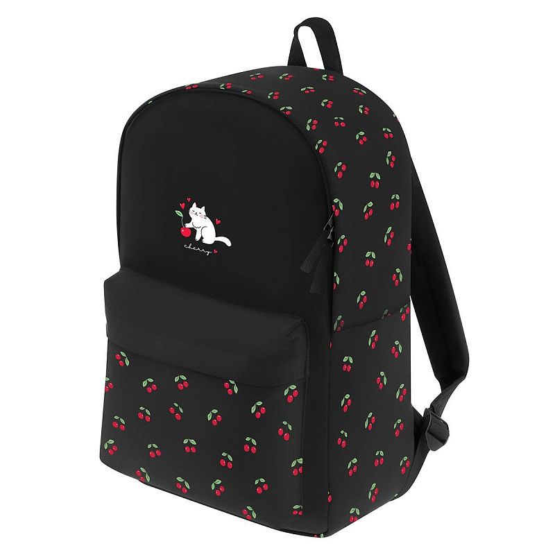 Рюкзак Först Street "Kitty with a cherry", 40*29*18см, 1 отделение, 3 кармана