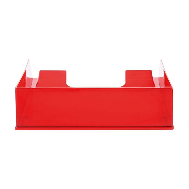 Лоток для бумаг горизонтальный СТАММ "Фаворит", тонированный красный